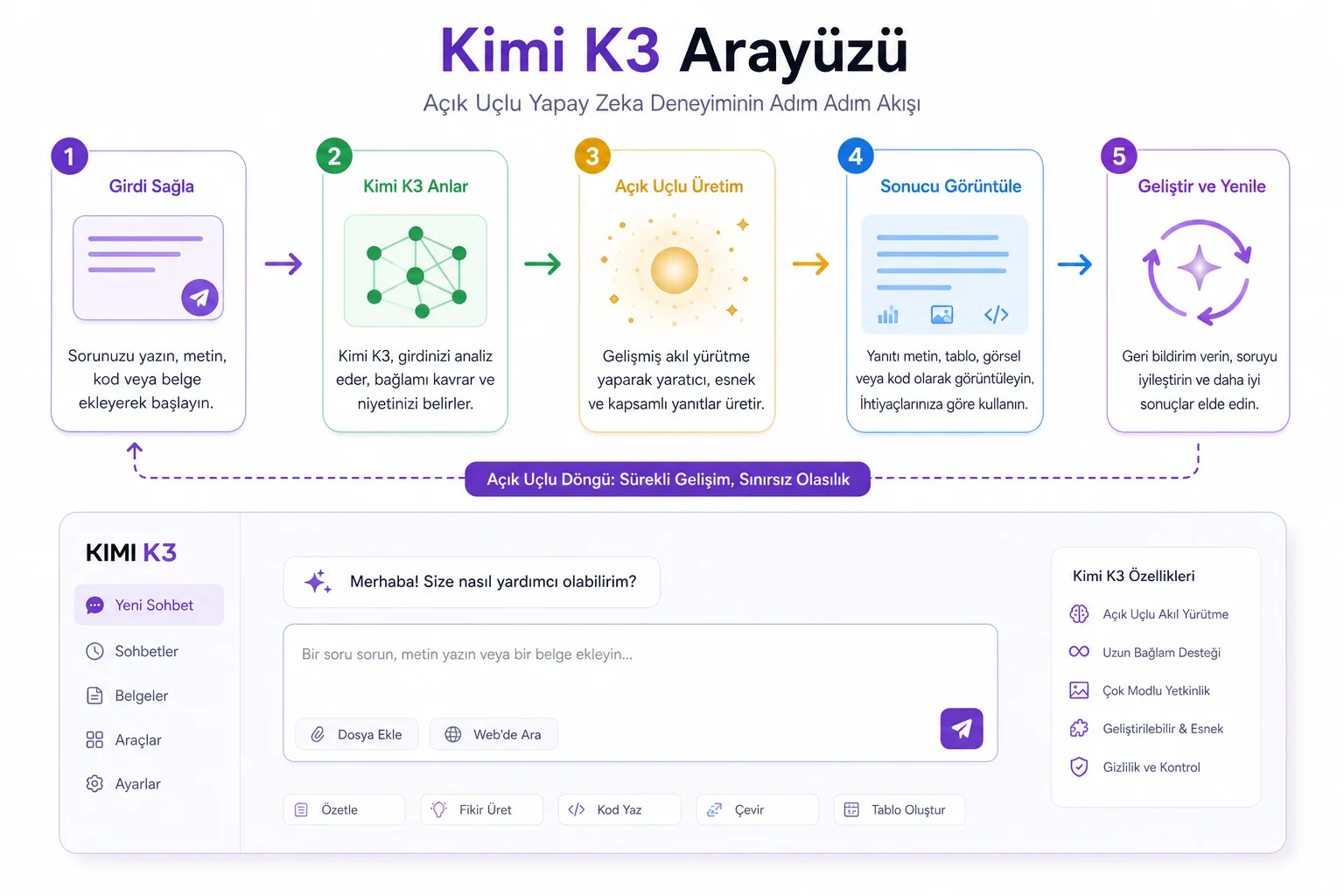 Kimi K3 Yayınlandı: Açık Uçlu Yapay Zeka Modellerinde Yeni Dönem Kimi K3 Yayınlandı: Açık Uçlu Yapay Zeka Modellerinde Yeni Dönem