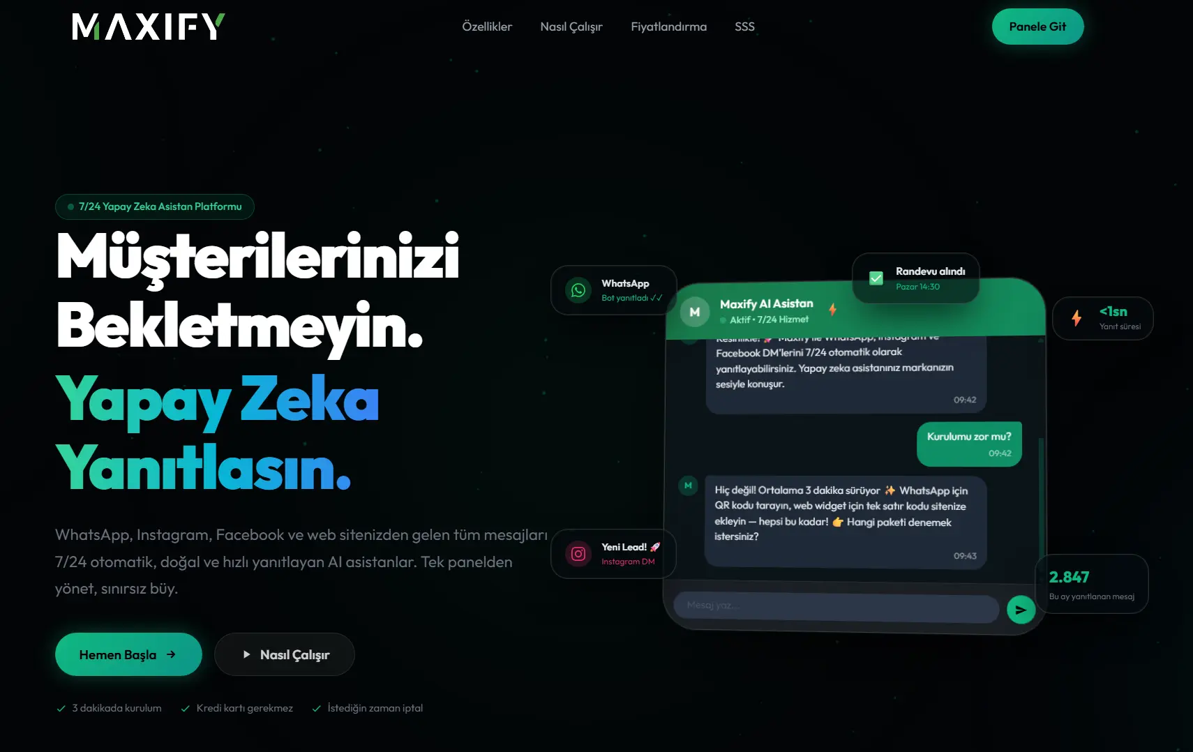 Maxify Yapay Zeka Sohbet Asistanı Maxify Yapay Zeka Sohbet Asistanı