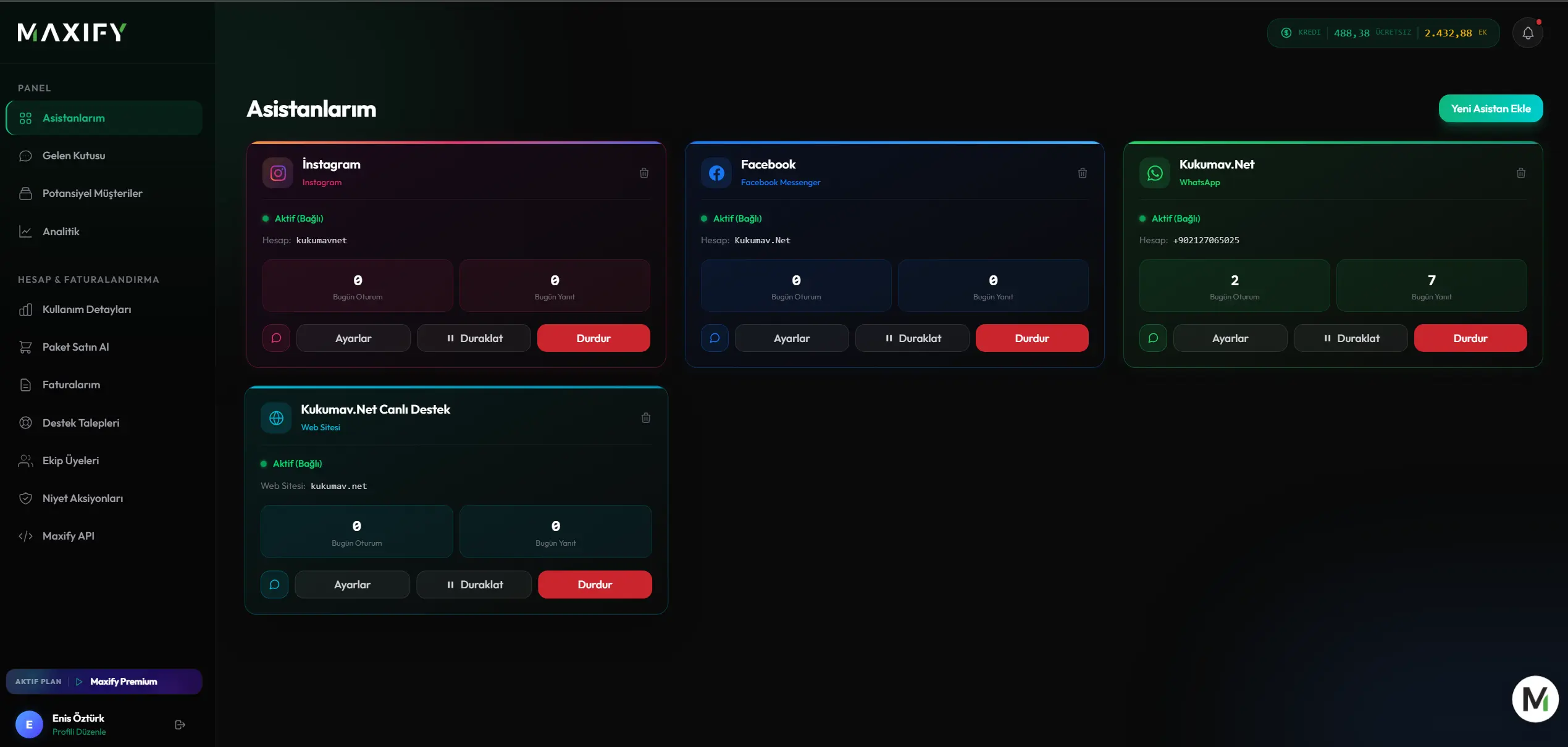 Maxify-yapay-zeka-panel