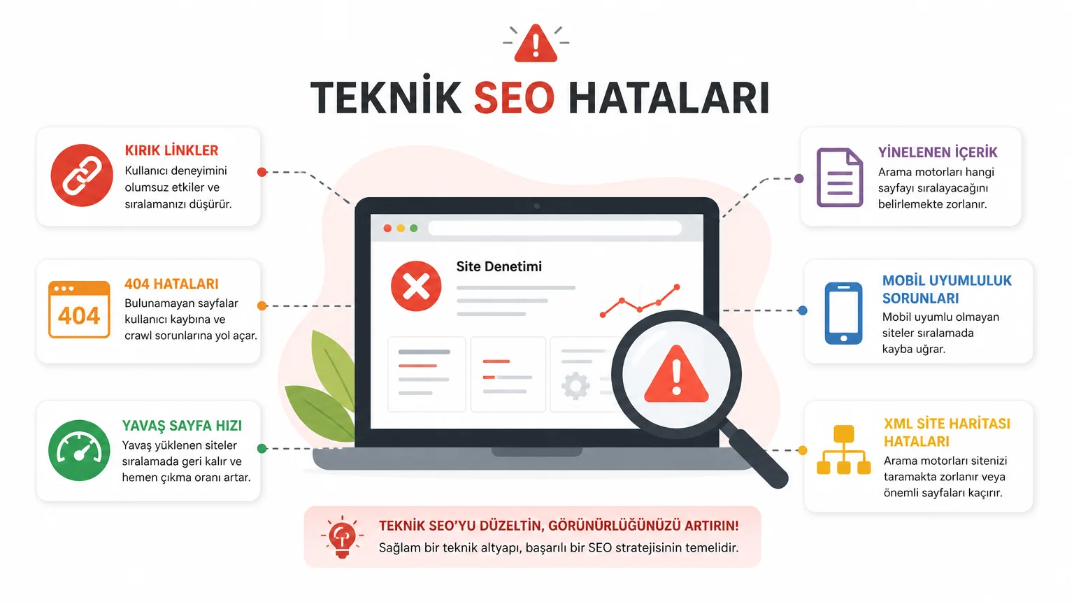 Her Konum için Yerel SEO: İşletmenizin Görünürlüğünü Nasıl Artırırsınız? Her Konum için Yerel SEO: İşletmenizin Görünürlüğünü Nasıl Artırırsınız? - 4. Teknik SEO Hataları