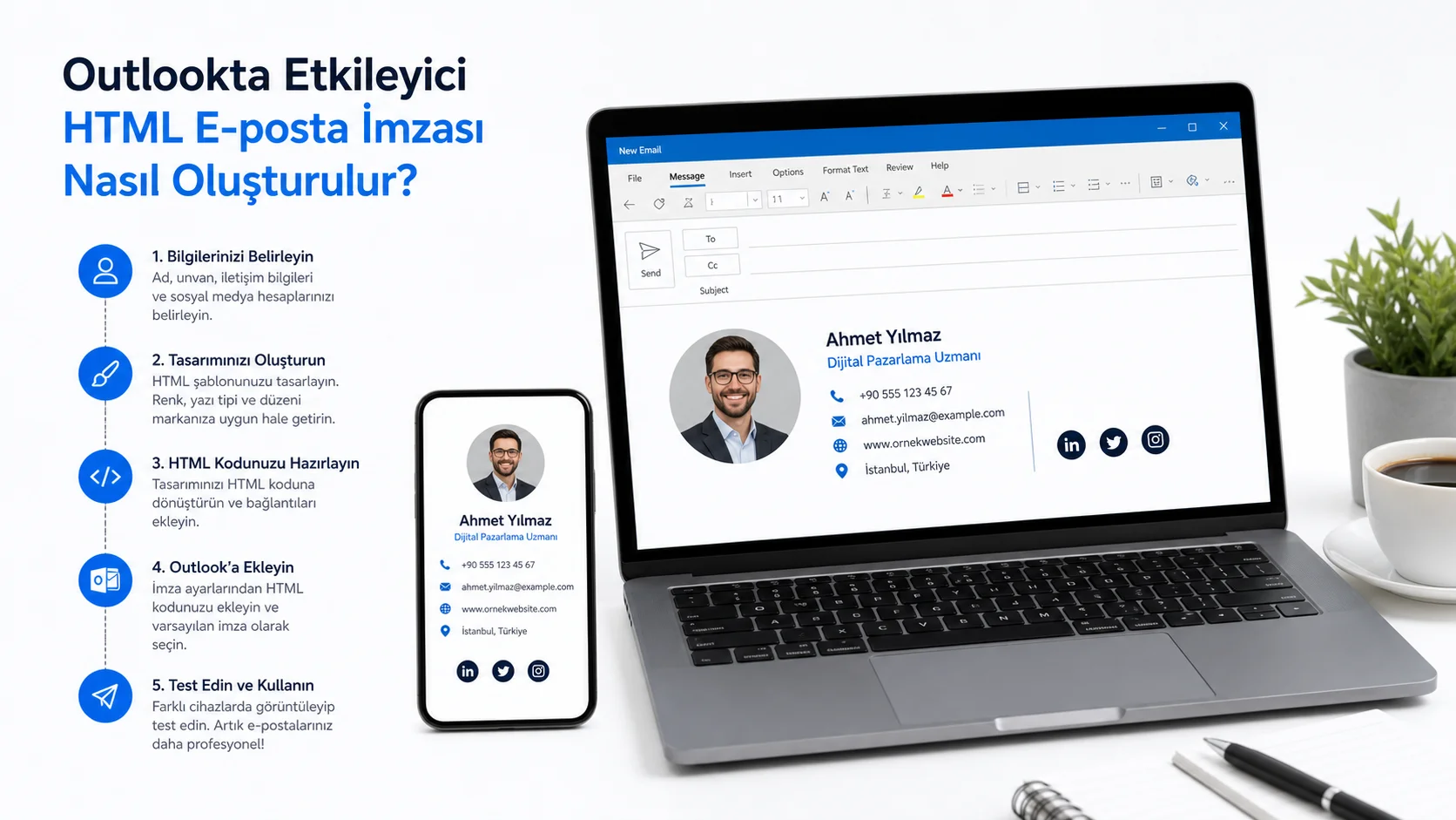 Outlookta Etkileyici HTML E-posta İmzası Nasıl Oluşturulur? - outlook şablon tasarımı Outlookta Etkileyici HTML E-posta İmzası Nasıl Oluşturulur? - outlook şablon tasarımı