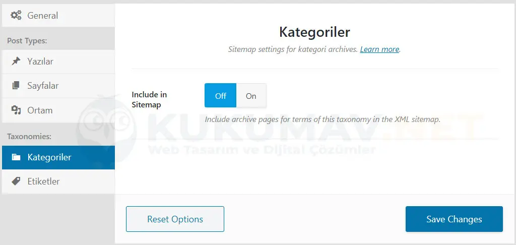 Rank Math site haritası Kategoriler sekmesi: kategori arşivleri için Include in Sitemap kapalı Rank Math site haritası Kategoriler sekmesi: kategori arşivleri için Include in Sitemap kapalı